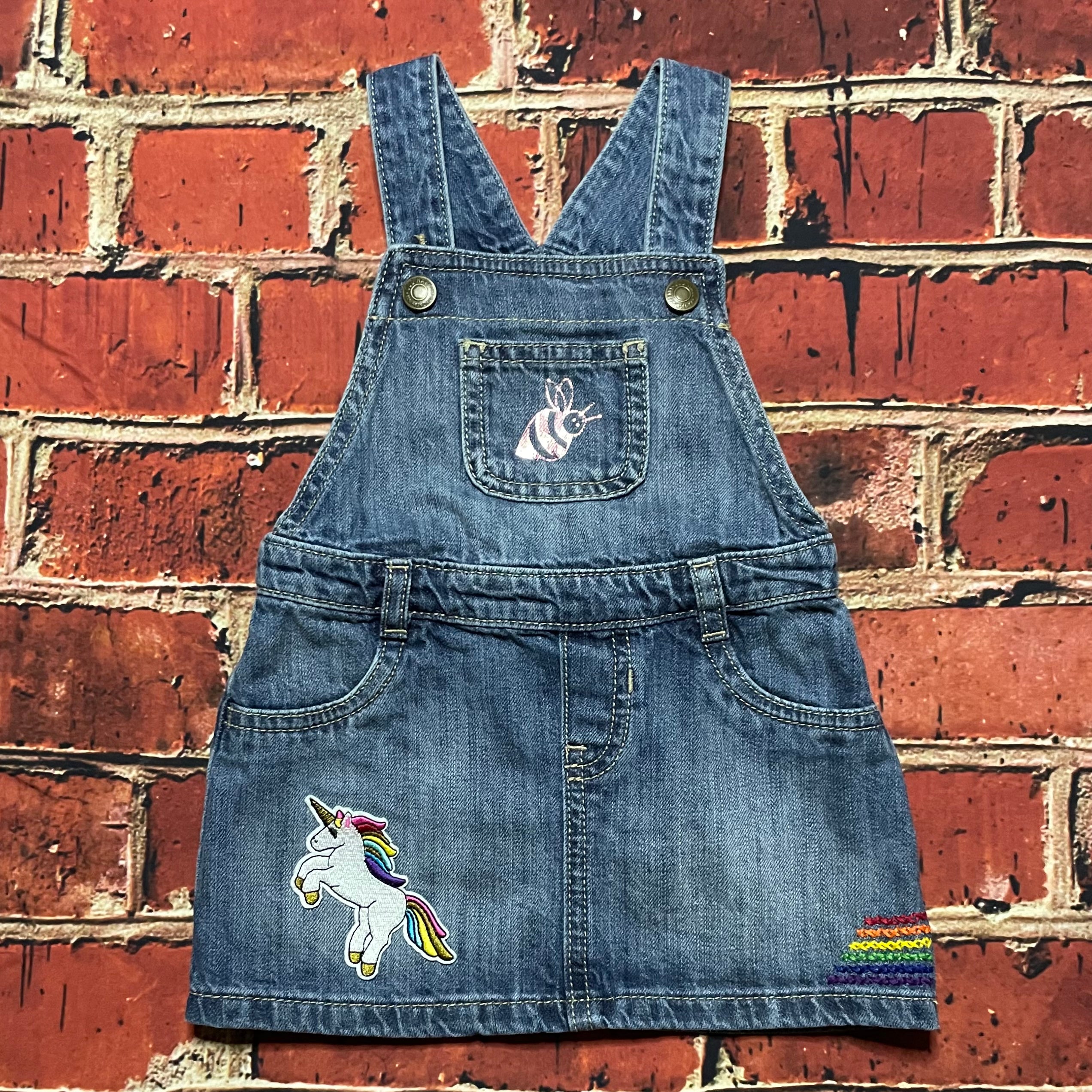 Blue jean hot sale overalls skirt